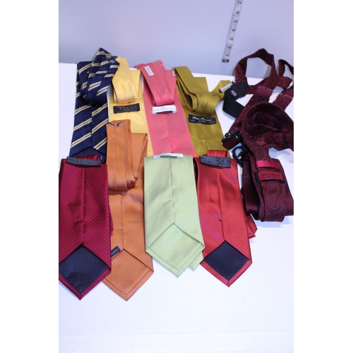 143 - A job lot of assorted neckties and braces