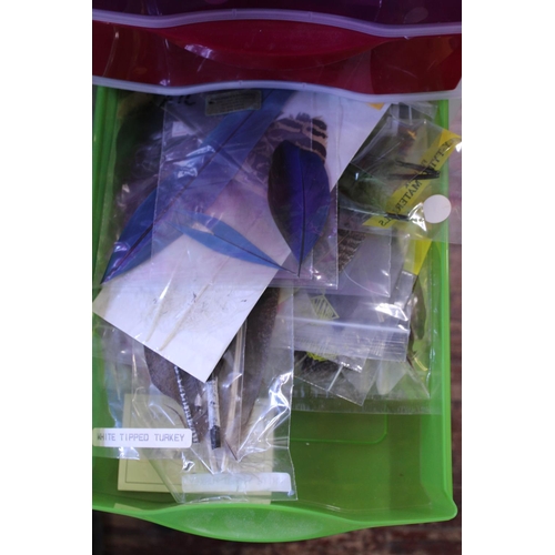 145 - A eight drawer storage cabinet full of fly fishing accessories including feathers etc. Postage unava... 