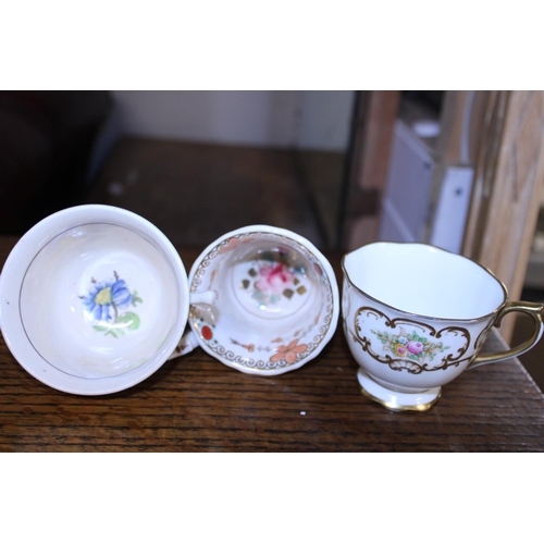 171 - A selection of antique bone China cups and saucers