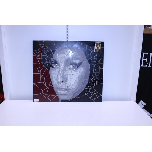 193 - An original mosaic of Amy Winehouse by the artist Mary Goodwin. 61cm x 53cm. No postage.