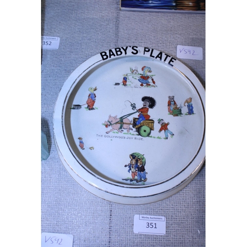 351 - A antique Baby's ceramic plate