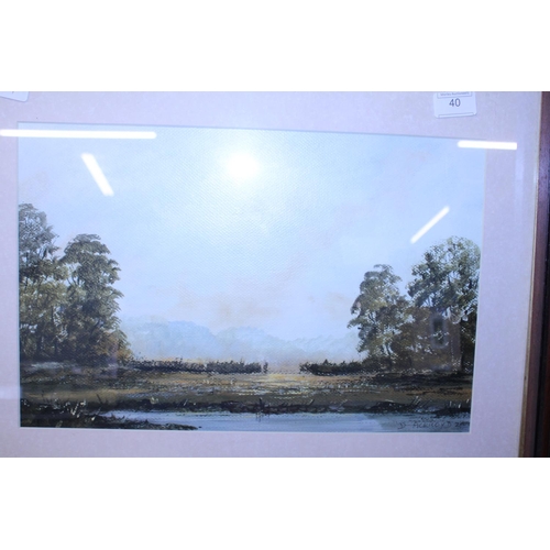 40 - An original oil on board signed by D. Ackroyd. Postage unavailable