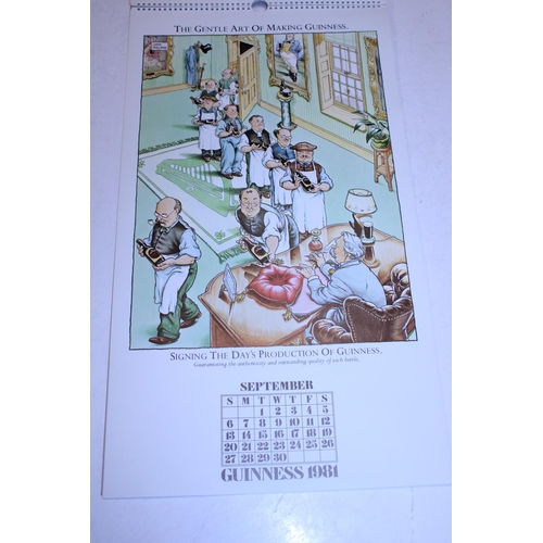 329 - A rare Guiness Calendar from 1981. Complete and in great condition