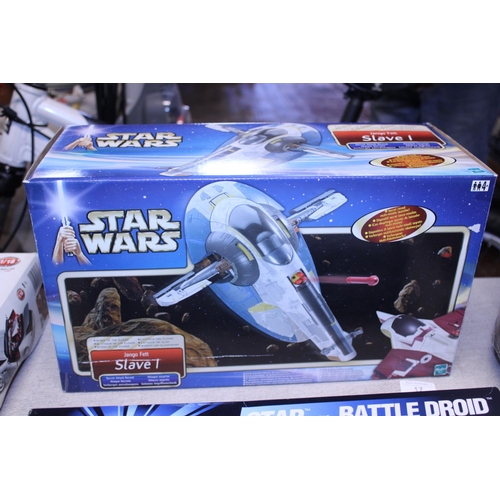 17 - A boxed new Hasbro Starwars Slave I model