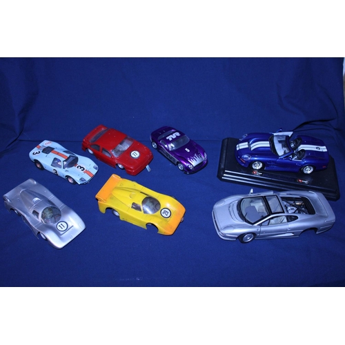 21 - A selection of assorted slot cars and die-cast models a/f