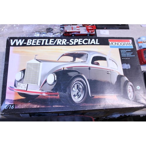 27 - A Monogram VW Beetle model kit (looks complete)