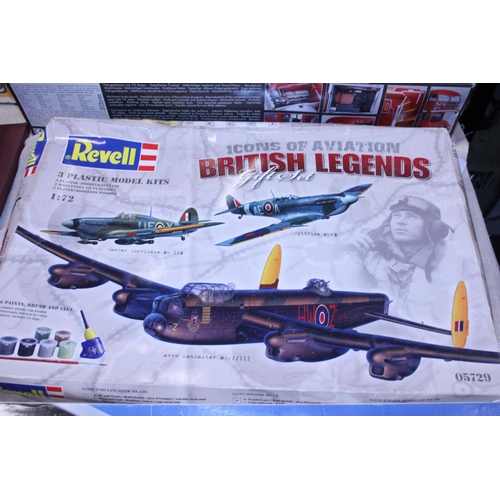 29 - A Revell Three model plane kit (looks complete)