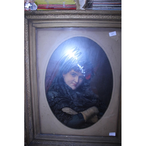 327 - A Victorian portrait oil on board English school in a gilt frame artist unknown. shipping unavailabl... 