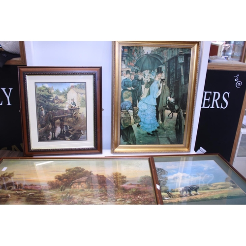 341 - A job lot of framed art work, shipping unavailable