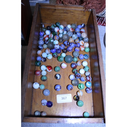 367 - A job lot of vintage glass marbles