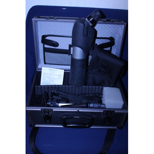 38 - A cased Centon spotting scope kit 50-45 x60