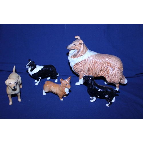 59 - A selection of assorted Beswick dog figurines