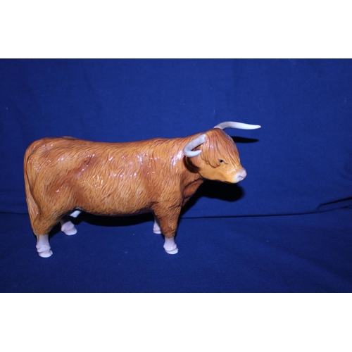 66 - A Beswick Long Horn Highland Cow figure