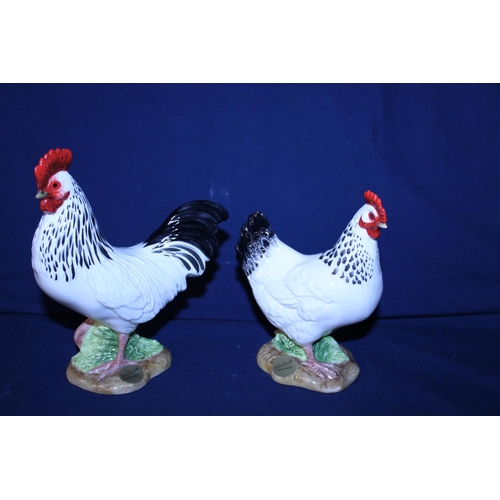 68 - A Beswick Cockrel and Beswick Hen figures