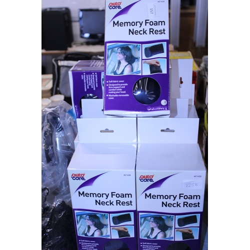 157 - Nine boxed memory foam neck rests