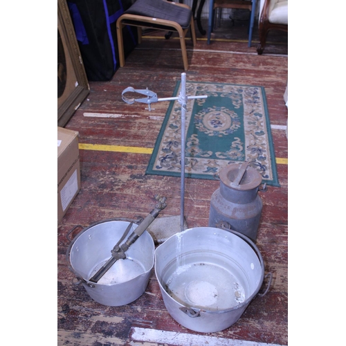 55 - A selection of assorted galvanised and other items, shipping unavailable