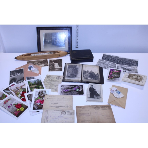 53 - A selection military related ephemera and other items including POW documents.