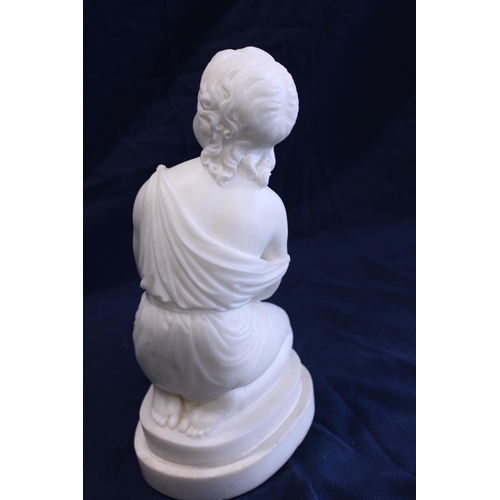 235 - A Carrera marble figure of a young lady by Joseph Gott (Leeds born 1786-1836) h30 approx, signed in ... 