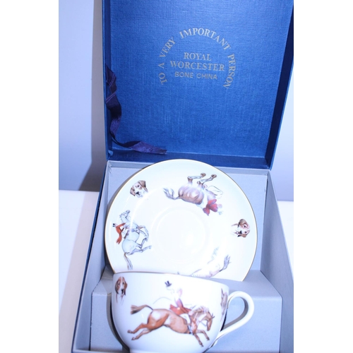 298 - A boxed Royal Worcester cup and saucer set