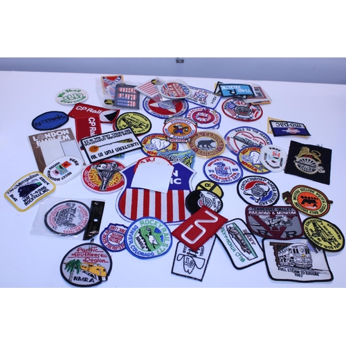 48 - A job lot of embroidered patches, all American train related