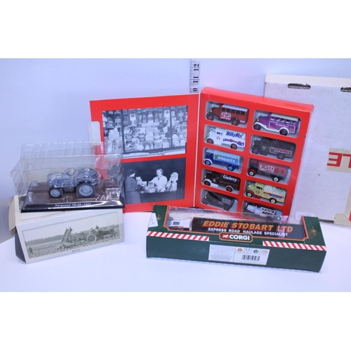 58 - A job lot of assorted car models including an Eddie Stobart truck,