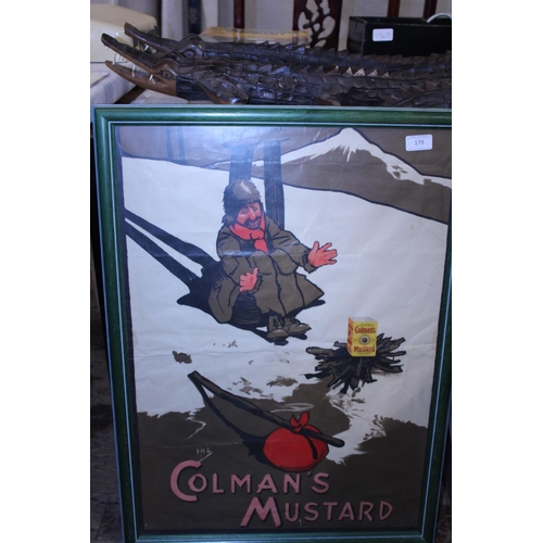 263 - A framed Colman's Mustard poster. postage unavailable