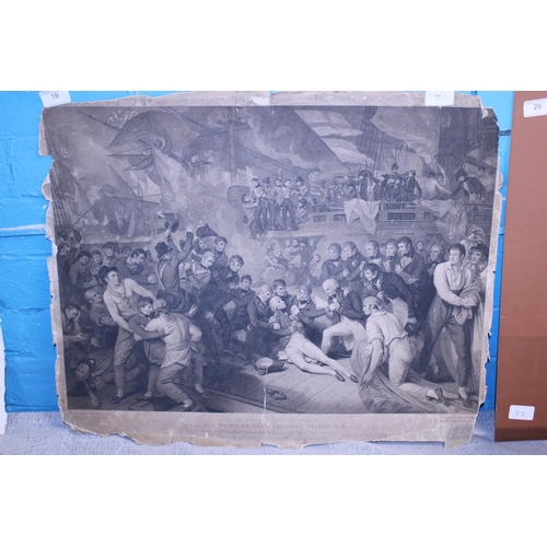 67 - A 19th century engraving 'The Death of Lord Nelson', shipping unavailable