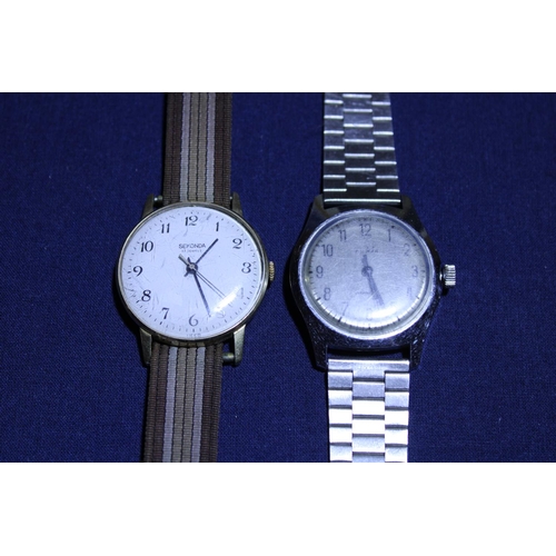 116 - Two vintage men's watches Sekonda & Ruhla (ticking when wound)