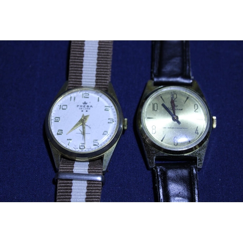 117 - Two vintage men's watches (ticking when wound)