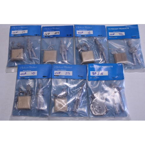 200 - Seven sealed Clydecast Products metal military miniature figures