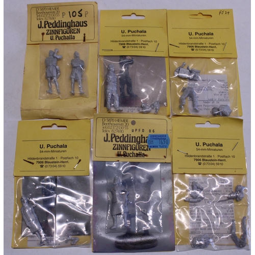 203 - Six sealed U.Puchala metal military model kits