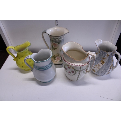 207 - Five assorted ceramic jugs, shipping unavailable