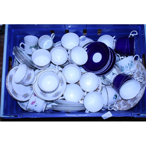 284 - A large selection of part bone china tea services, shipping unavailable