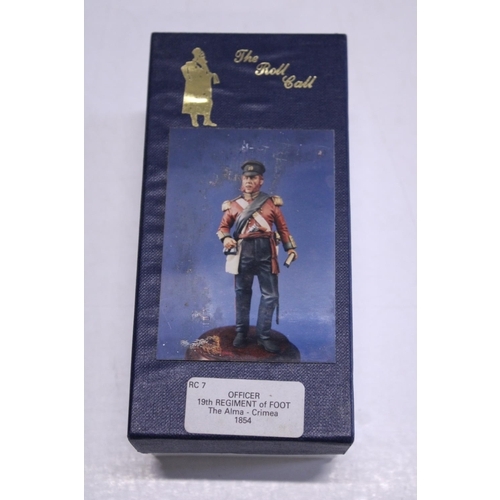 224 - A boxed The Roll Call military resin figure