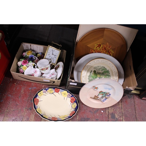 107 - Two boxes of assorted ceramics and other items, shipping unavailable