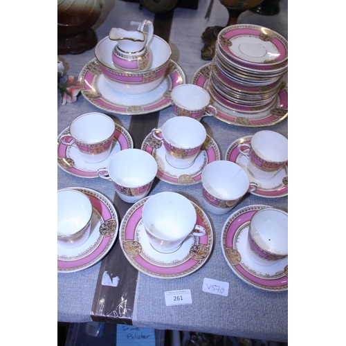 261 - A Edwardian bone china tea set, shipping unavailable