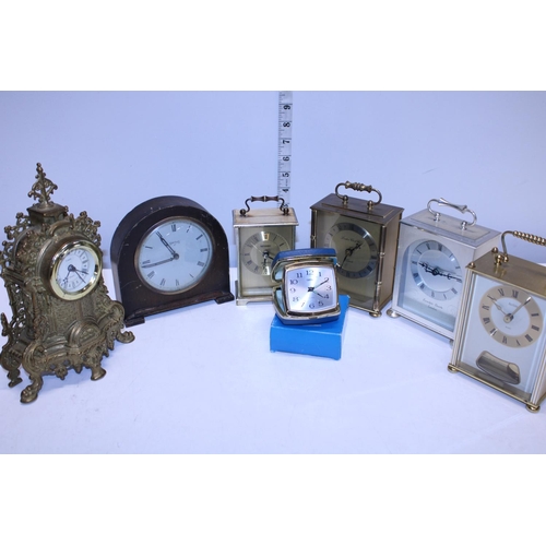 300 - A selection of assorted carriage clocks and other