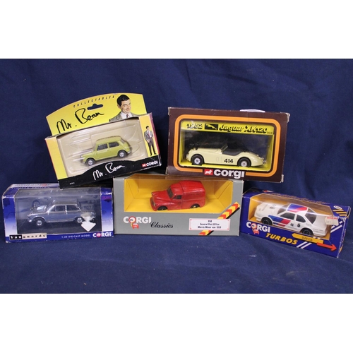 39 - Five assorted Corgi die-cast models