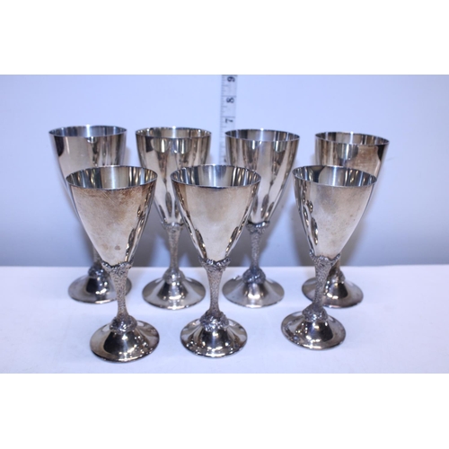 368 - A selection of silver plated goblets