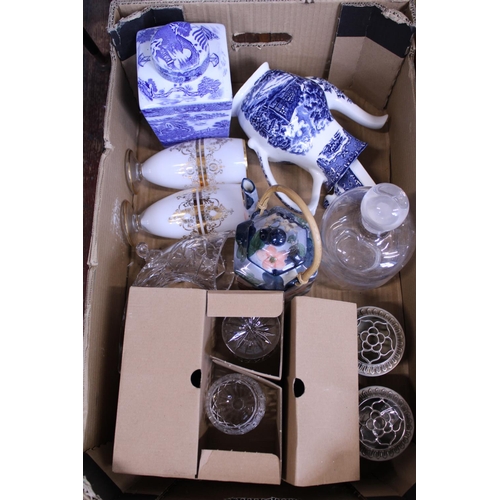 143 - A job lot of mixed ceramics and glasswares, shipping unavailable