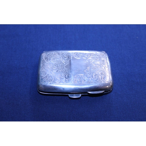 169 - A hallmarked silver and gilt cigarette case a/f