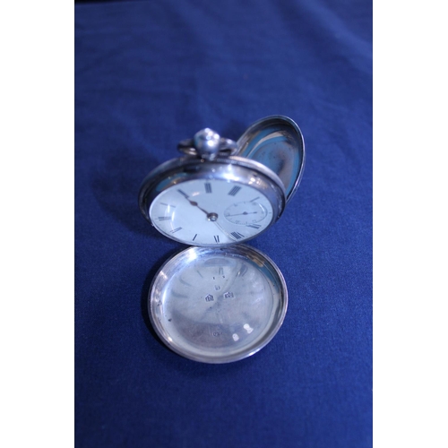 199 - A hallmarked for Chester silver gentleman's pocket watch with inscription on inner case dated 1871