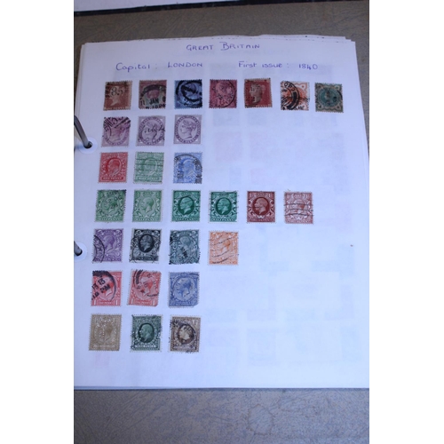 254 - A selection of stamp albums and loose stamps