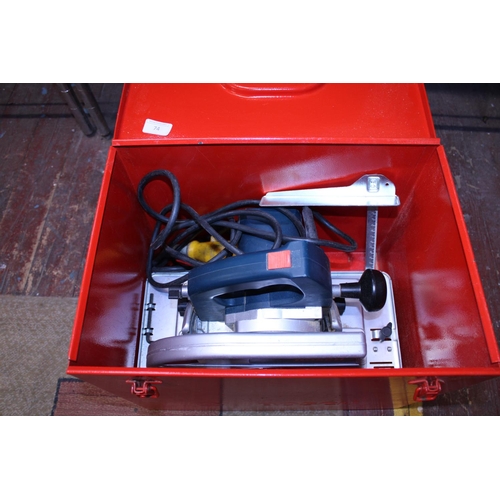 74 - A 110v Bosch rip saw in box (untested), shipping unavailable