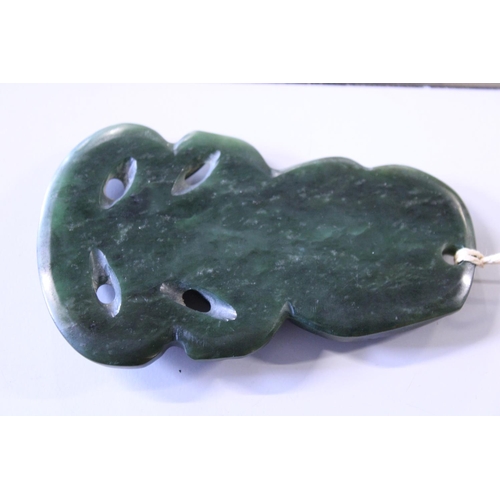 231 - A large Maori Nephirte jade tikki pendant/amulet