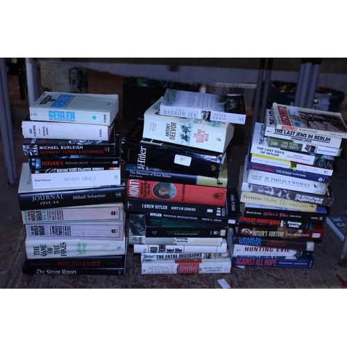 61 - A large job lot of military related books. No shipping