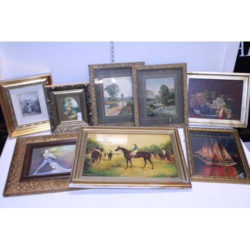 68 - A good selection of mixed artwork including, prints, engravings etc, shipping unavailable
