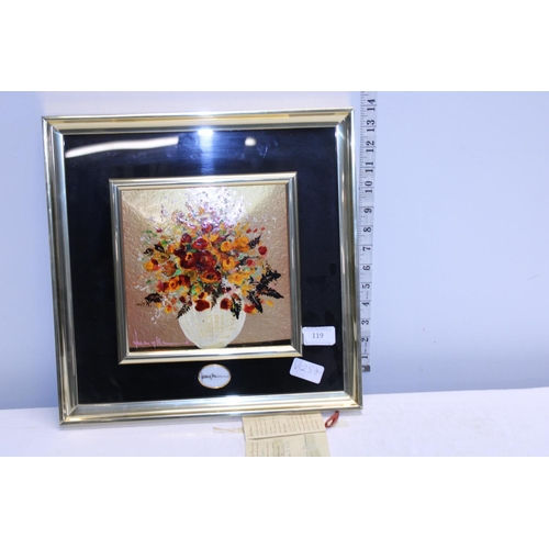 117 - A framed original art work by Juan Marianne with COA 36x36cm