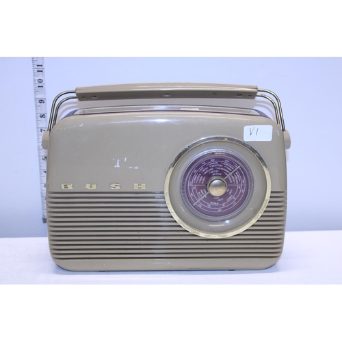 213 - A Vintage Bush radio (untested). Shipping unavailable