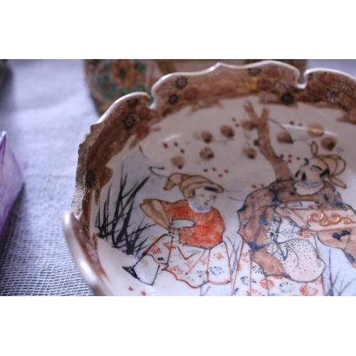 224 - Two antique Oriental ceramic bowls (as found)